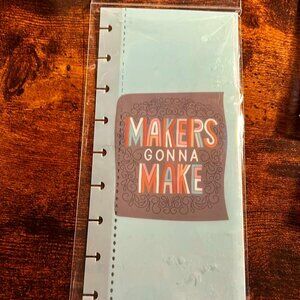 Happy Planner - Classic Size notebook/planner envelope "Makers gonna Make" NEW